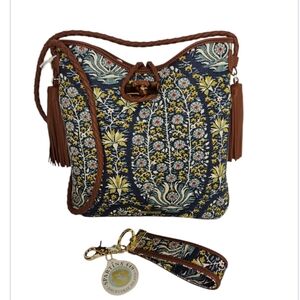 Spartina 449 Lyla Hobo Bag and Matching Grab n Go Keychain Jones Hundred